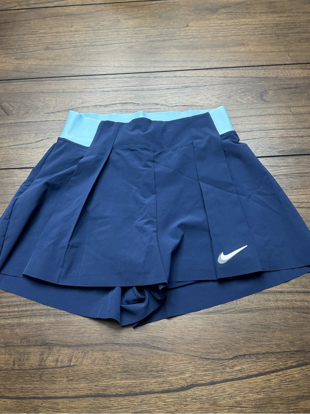 Nike Women's Navy Blue Skort with Light Blue Waistband